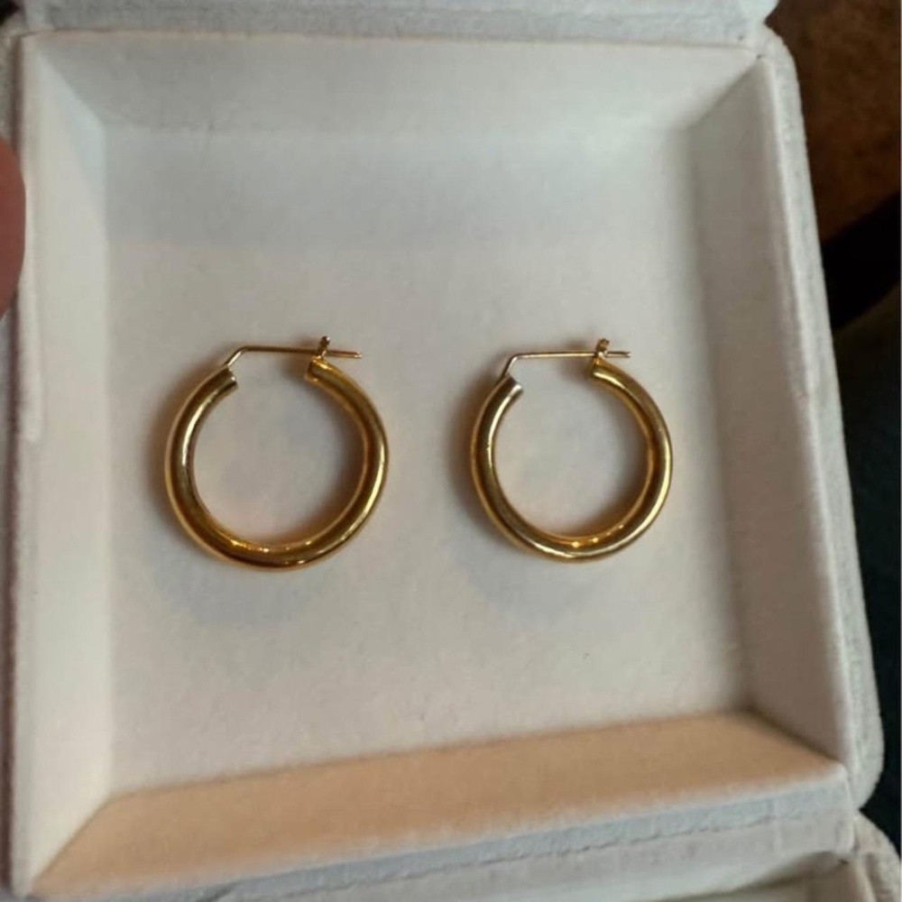 Gold Vermeil Hoops.